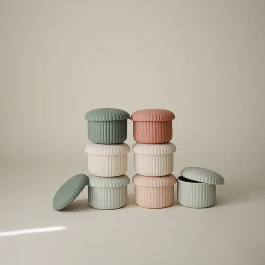 Mushie Silicone Baby Food Containers 3-Pack - Pink Combo - AT NOON STORE