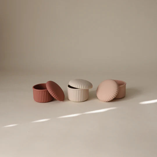 Mushie Silicone Baby Food Containers 3-Pack - Pink Combo - AT NOON STORE