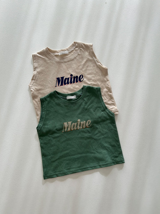 Baby/Toddler S25 'Maine' Crewneck Muscle Tank Top (4m-6y) - 2 Colors - AT NOON STORE