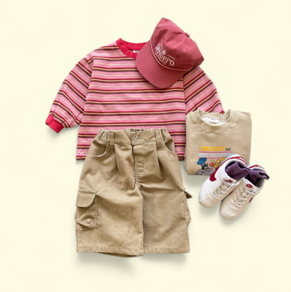 Toddler F25 Garment Dyed Corduroy Cargo Bermuda Shorts (3-7y) - 2 Colors - AT NOON STORE