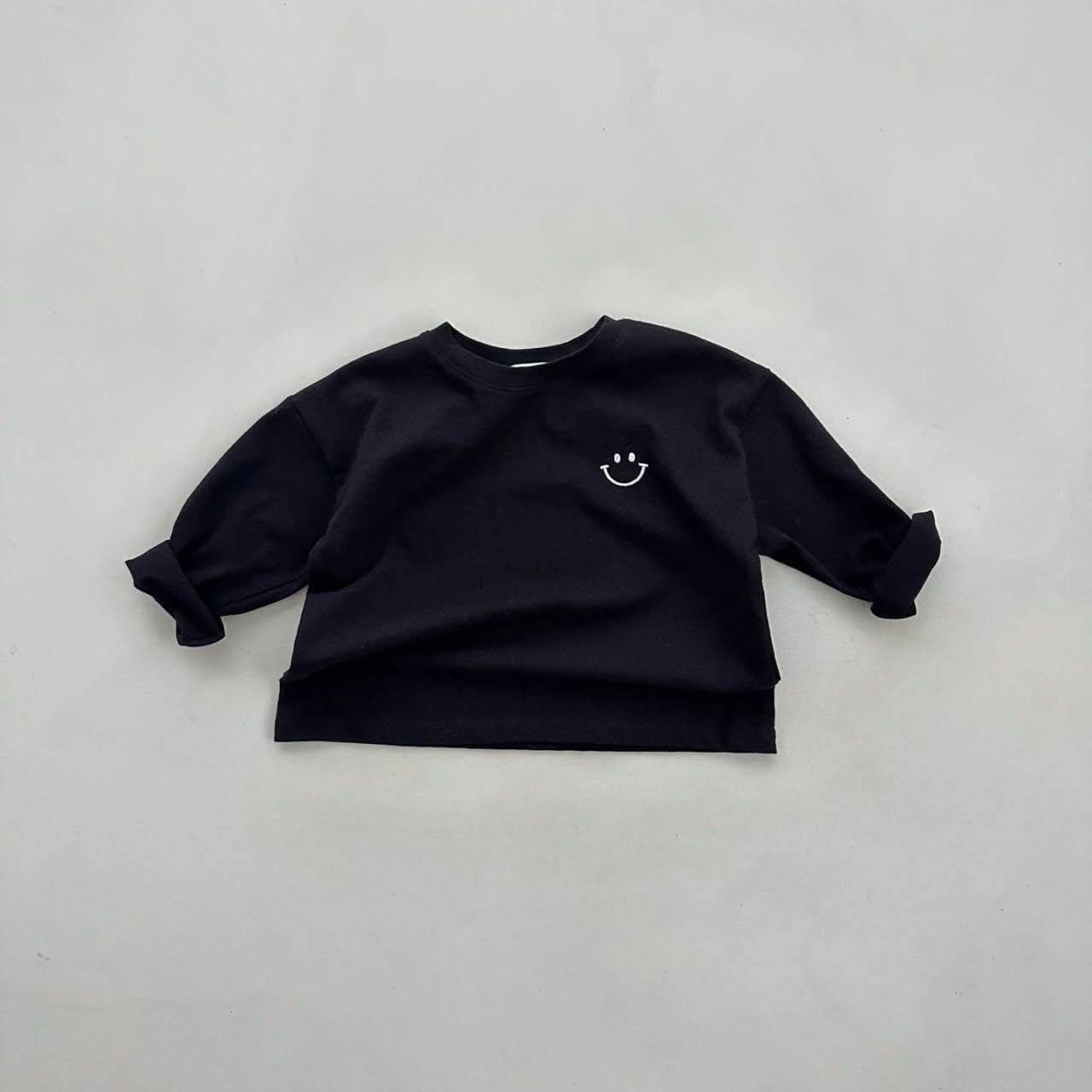 Kids Smile Embroidery Bagic Long Top (3m-6y) - 6 Colors - AT NOON STORE
