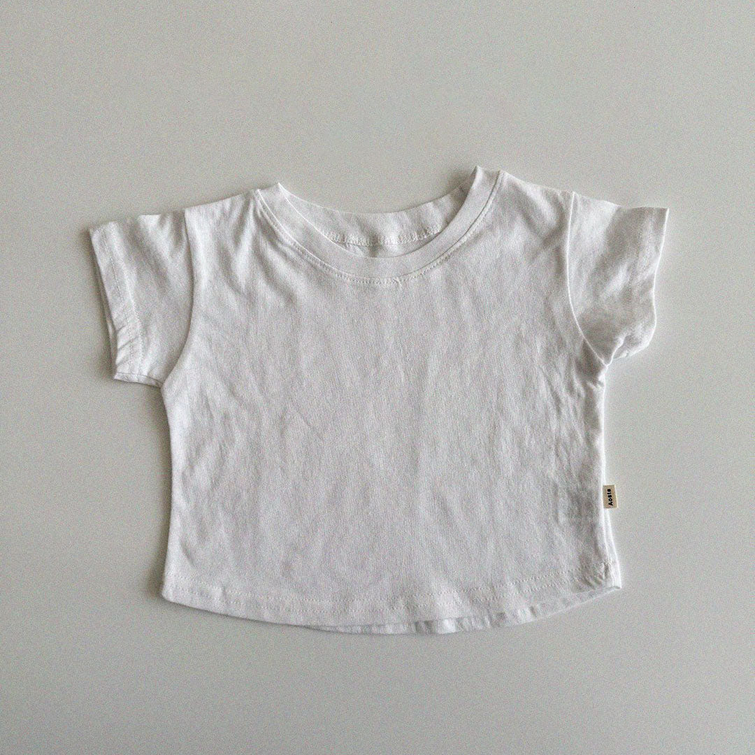 Baby/Toddler Aosta SS25 Cotton Basic Tee  (3m-5y)- 5 Colors - AT NOON STORE
