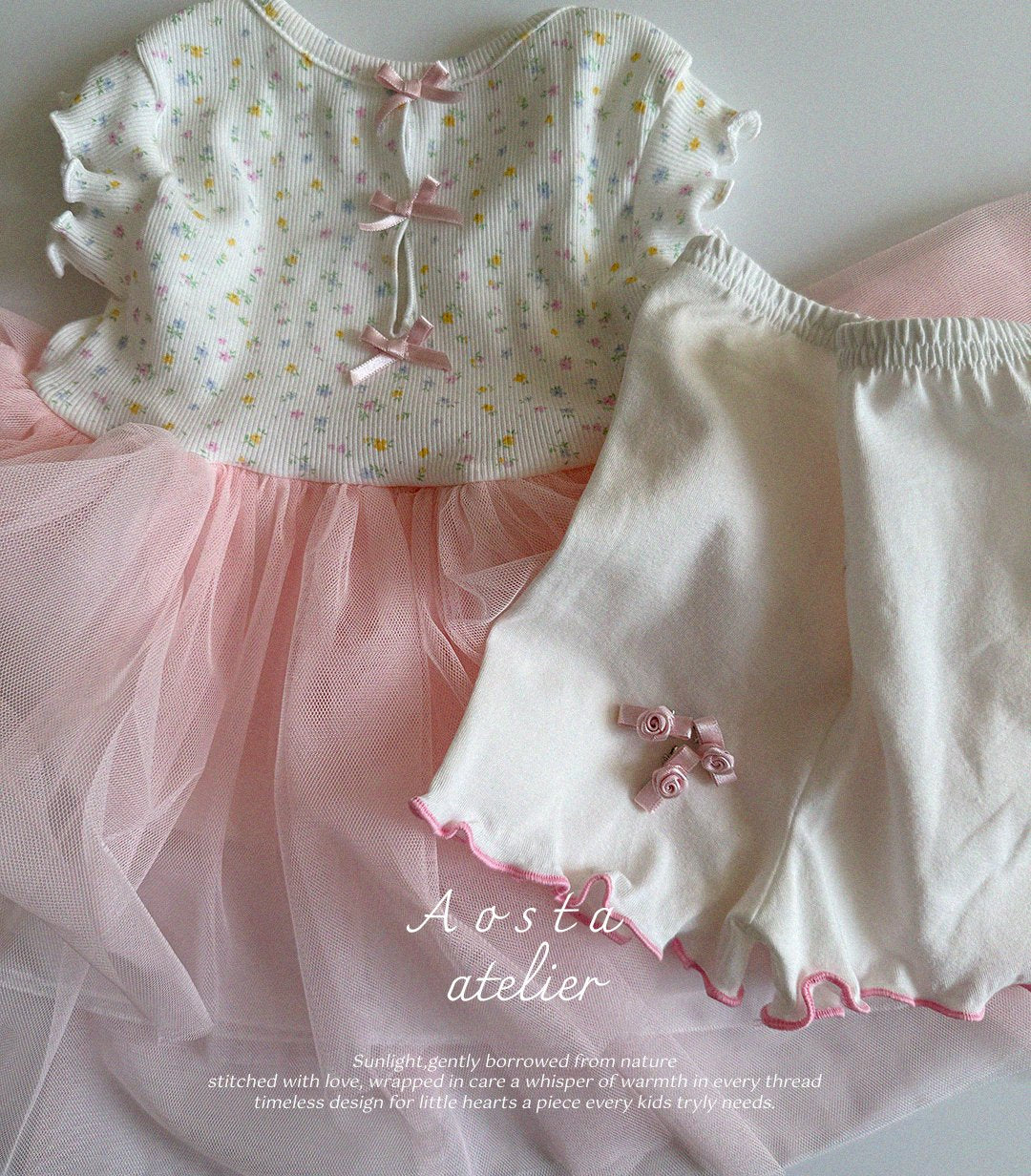 Baby/Toddler Aosta SS25 Lettuce-Edge Biker Shorts (3m-5y)- 3 Colors - AT NOON STORE