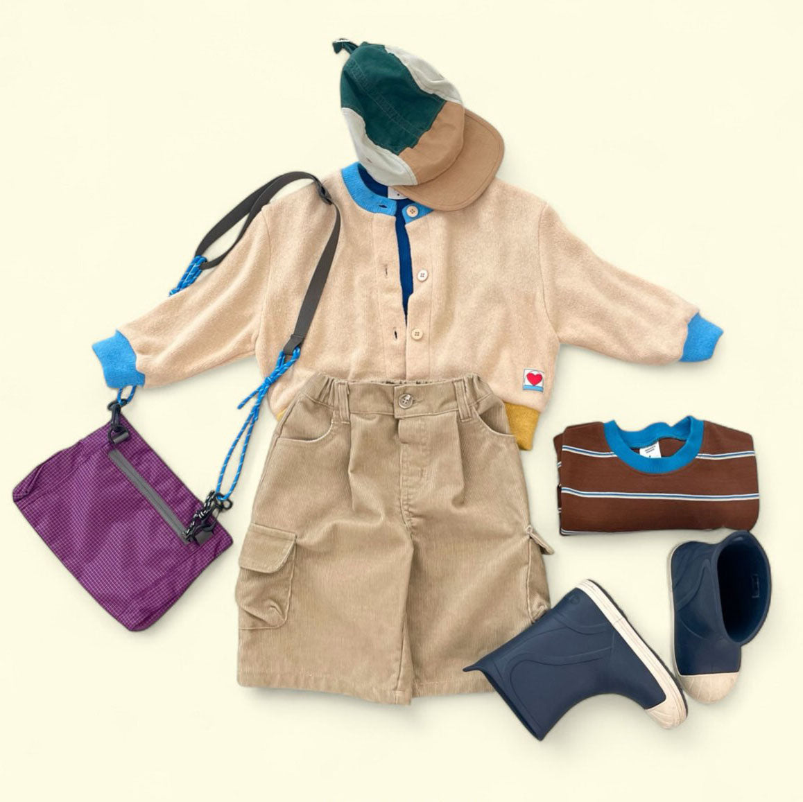 Toddler F25 Garment Dyed Corduroy Cargo Bermuda Shorts (3-7y) - 2 Colors - AT NOON STORE