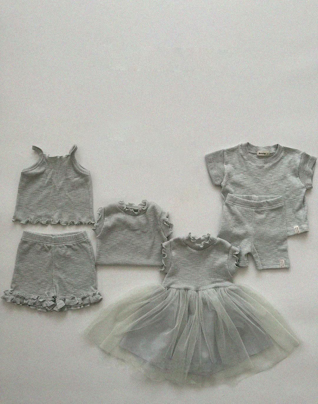 Baby/Toddler Aosta Frill Detail Ribbed Shorts (3m-5y)- 2 Colors - AT NOON STORE