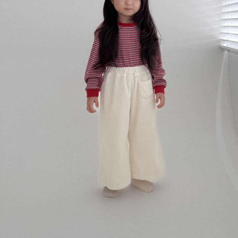 Toddler Bella F25 Ribbed Stripe Long Sleeve Top (1-6y) - 2 Colors - AT NOON STORE
