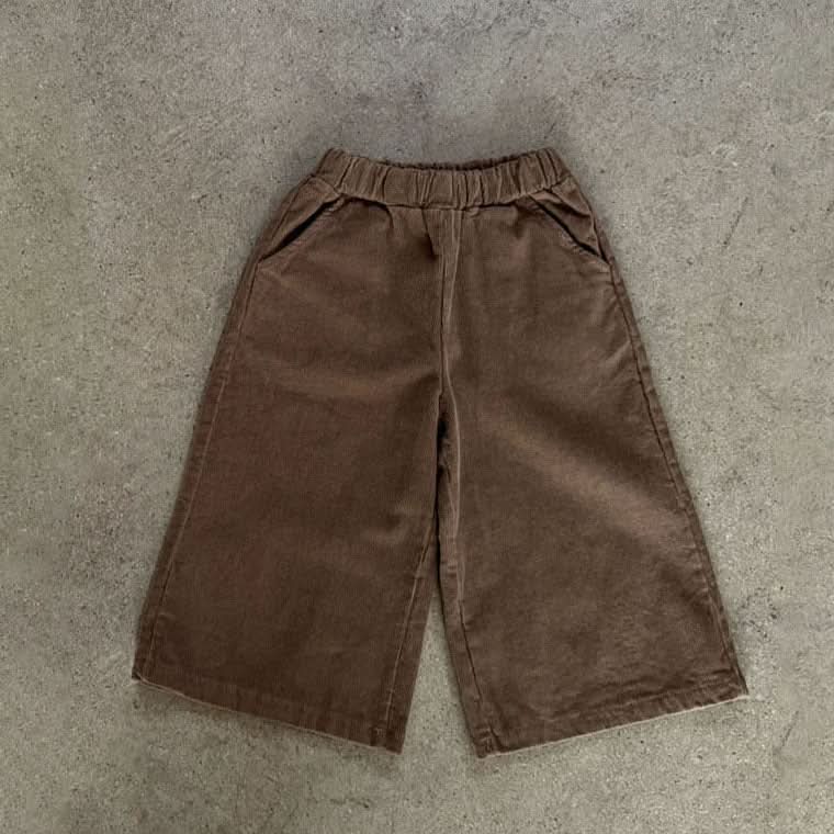Kids Corduroy Wide Leg Pull-on Pants (1-6y) - 2 Colors - AT NOON STORE