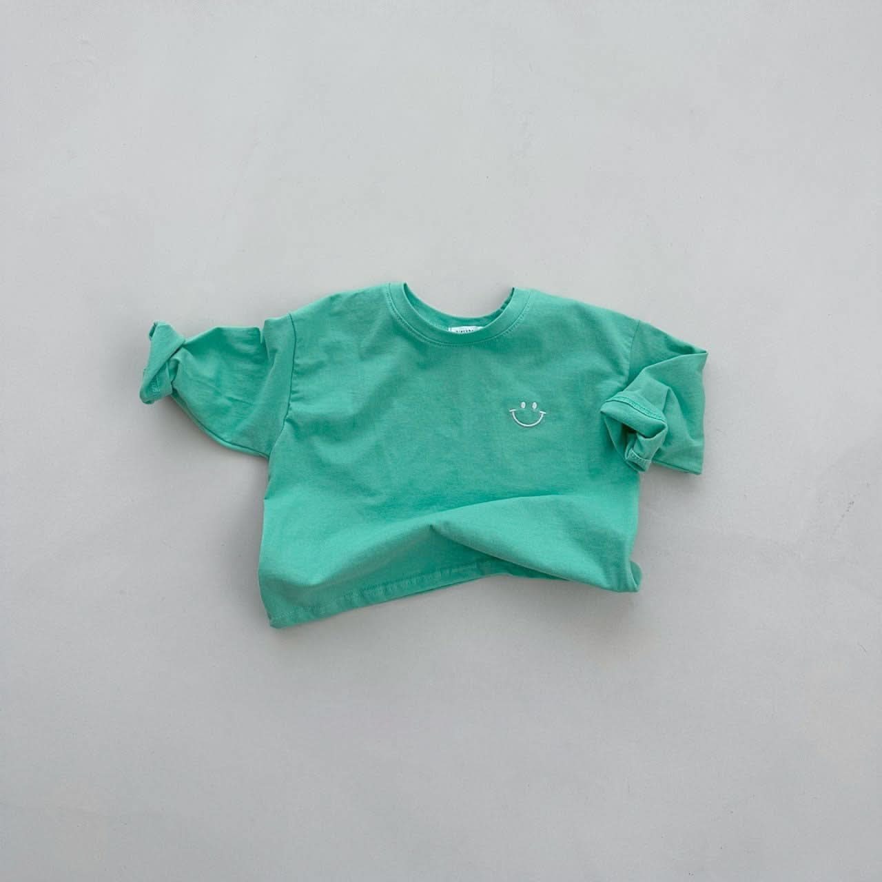 Kids Smile Embroidery Bagic Long Top (3m-6y) - 6 Colors - AT NOON STORE