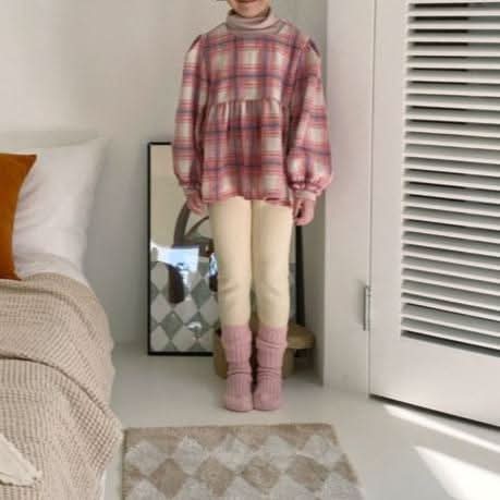 Toddler W24 Plaid Ruffle Blouse (1-6y) - 2 Colors - AT NOON STORE