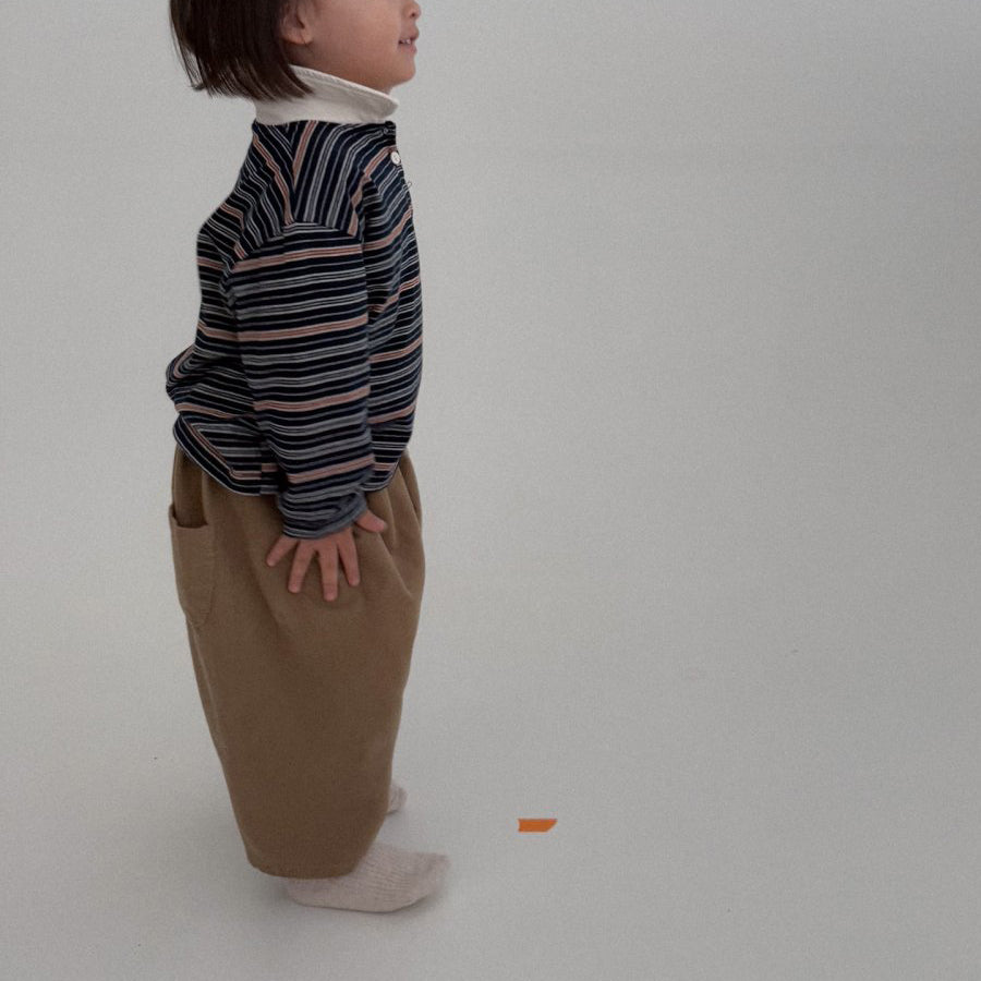 Toddler Bella F25 Collared Stripe Long Sleeve Top (1-6y) - 2 Colors