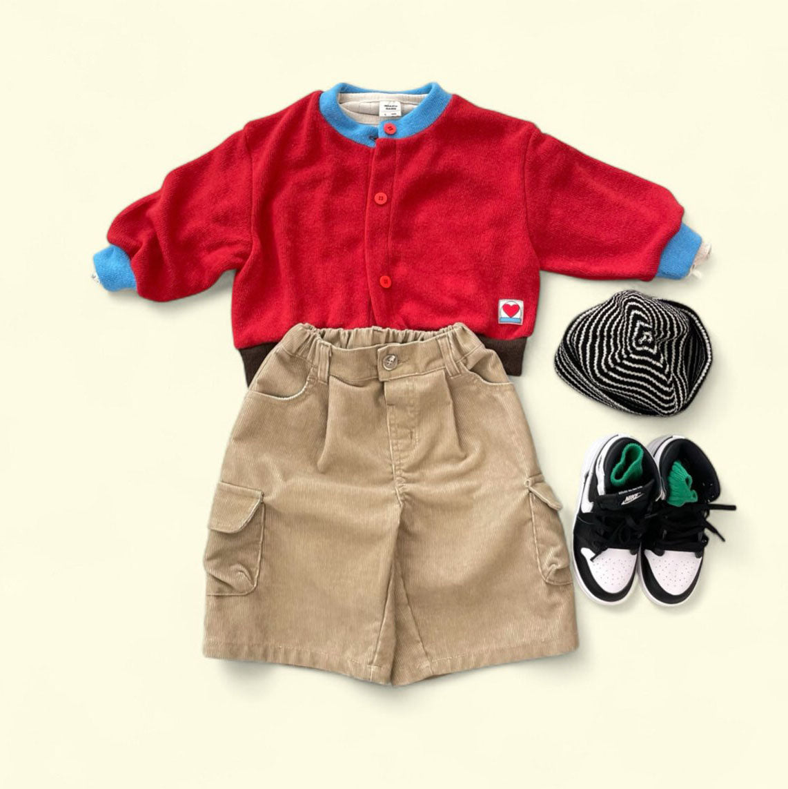 Toddler F25 Garment Dyed Corduroy Cargo Bermuda Shorts (3-7y) - 2 Colors - AT NOON STORE