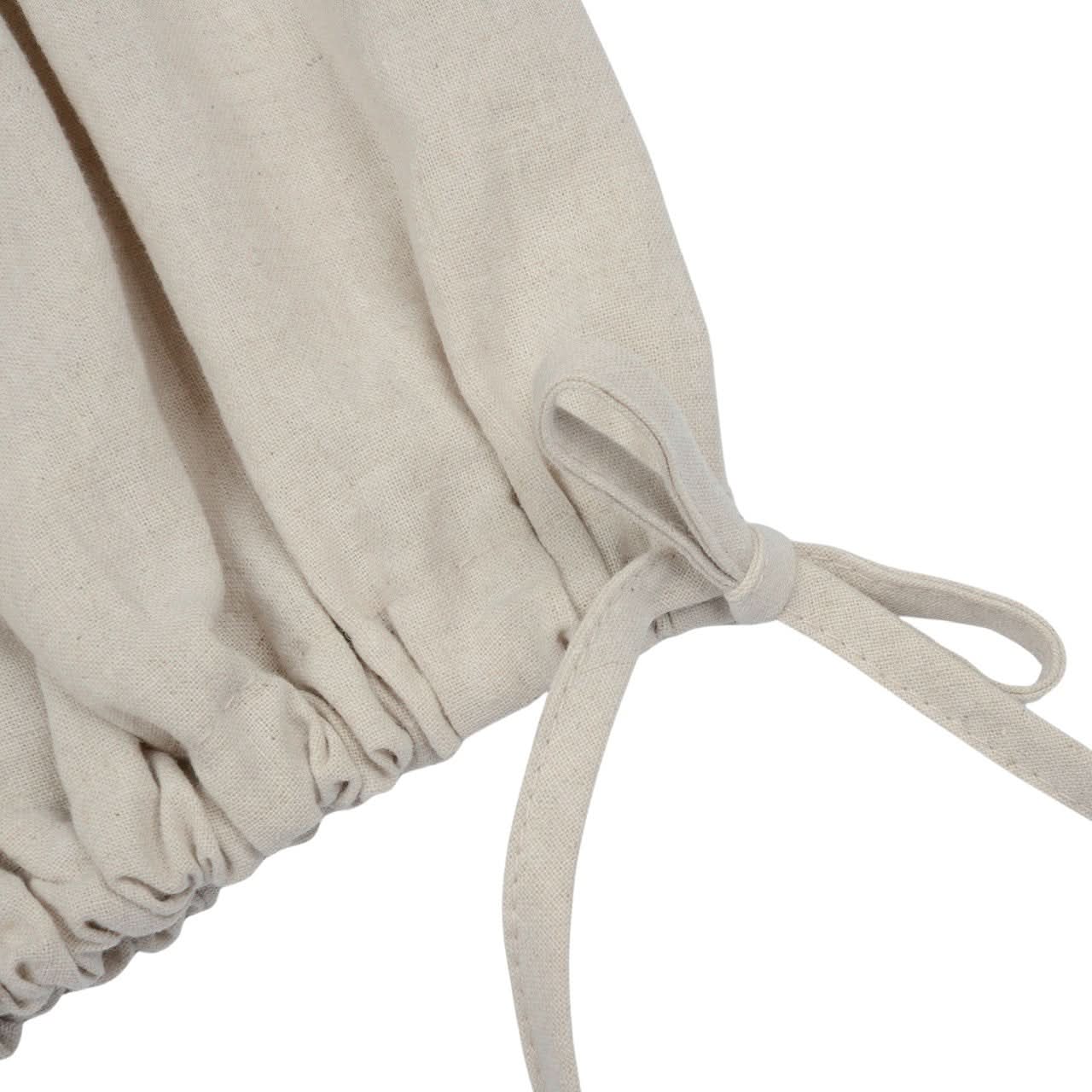 Girls Linen Balloon Halter Top and Wide Pants Set (3-6y) - Beige - AT NOON STORE