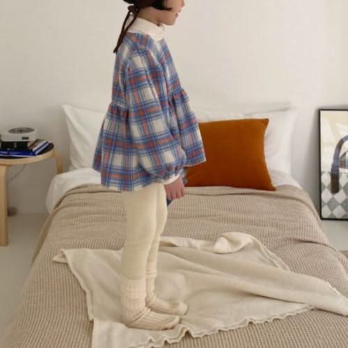 Toddler W24 Plaid Ruffle Blouse (1-6y) - 2 Colors - AT NOON STORE