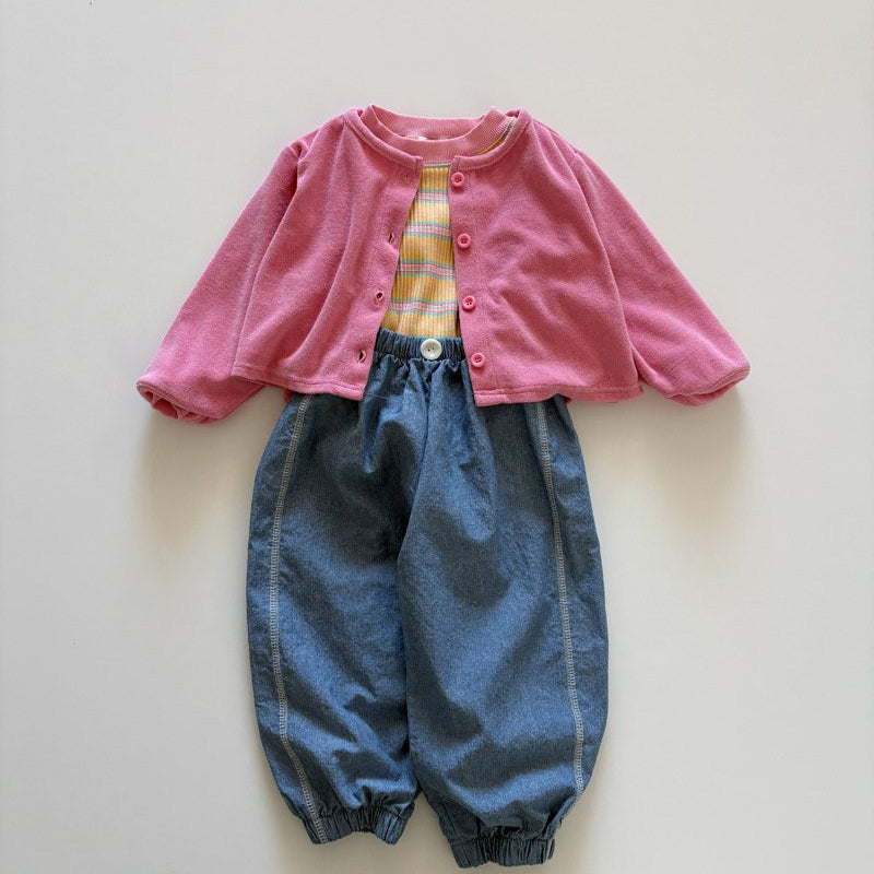 Toddler SP26 Stripe Long Sleeve Ribbed Top (1-6y) - 2 Colors - AT NOON STORE