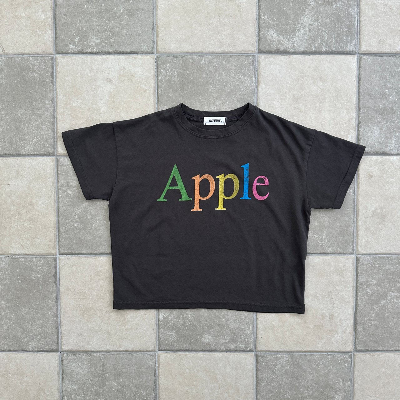 Kids SS25 APPLE Short Sleeve Loose Fit Top (2-7y) - 2 Colors - AT NOON STORE