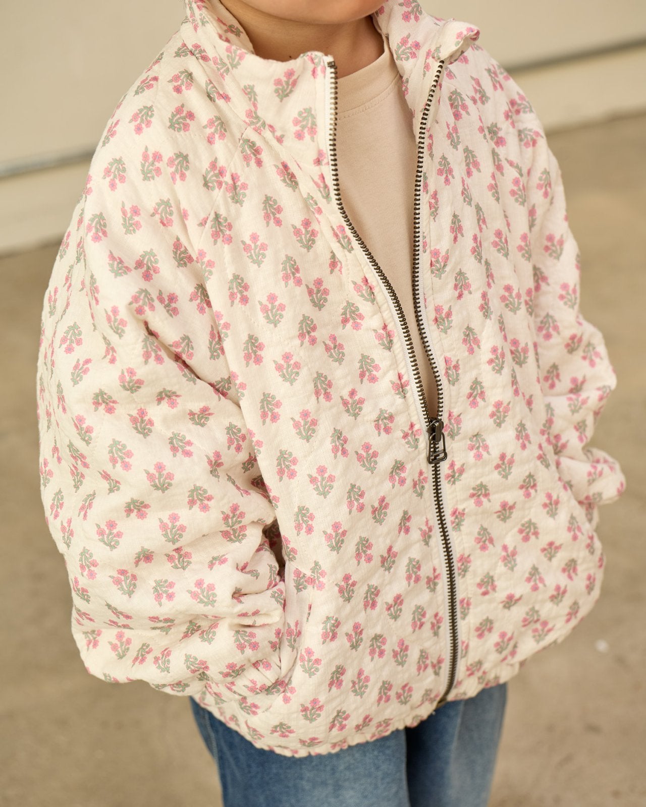 Toddler F25 Floral Padded Bomber Jacket (2-8y) - 2 Colors - AT NOON STORE