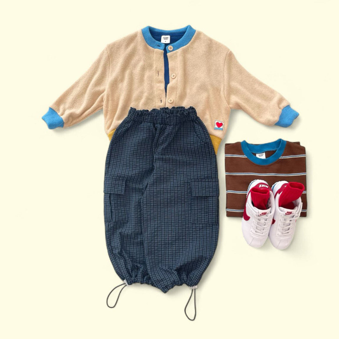 Toddler F25 Contrast Hem Cardigan (3-7y) - 2 Colors - AT NOON STORE