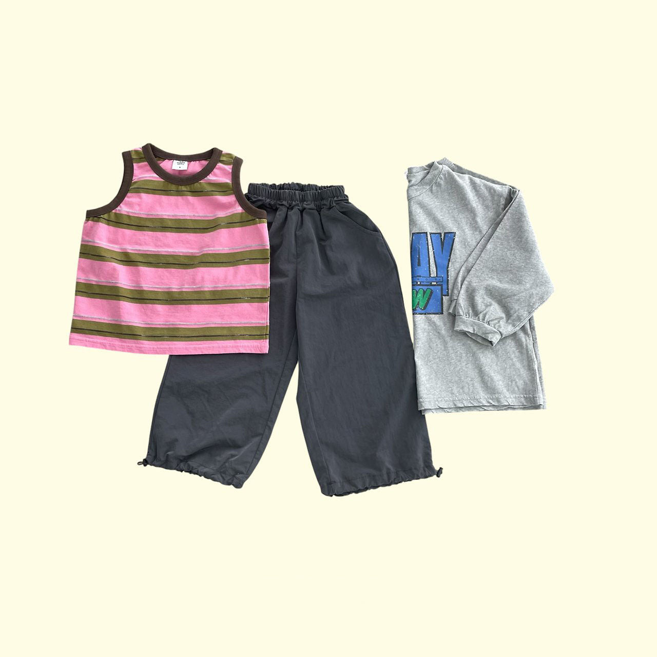 Toddler SS26 Adjustable Hem Jogger Pants (3-11y) - 2 Colors