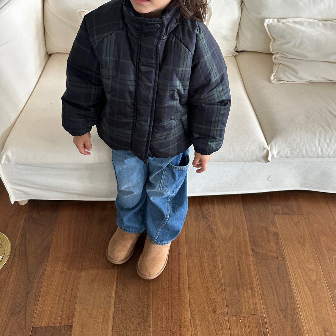 Toddler W25 Plaid Padded Mock Neck Zip Up Jacket (2-7y) - 3 Colors