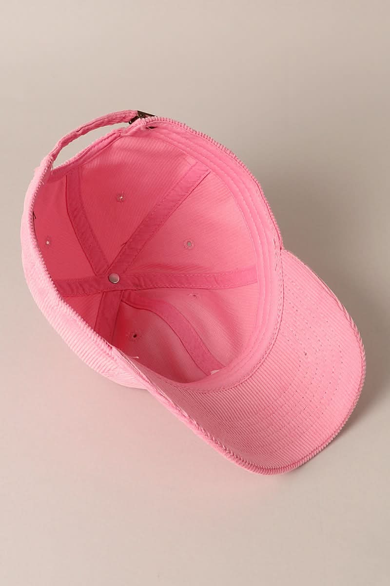 MAMA Embroidered Corduroy Baseball Cap -7 Colors - AT NOON STORE
