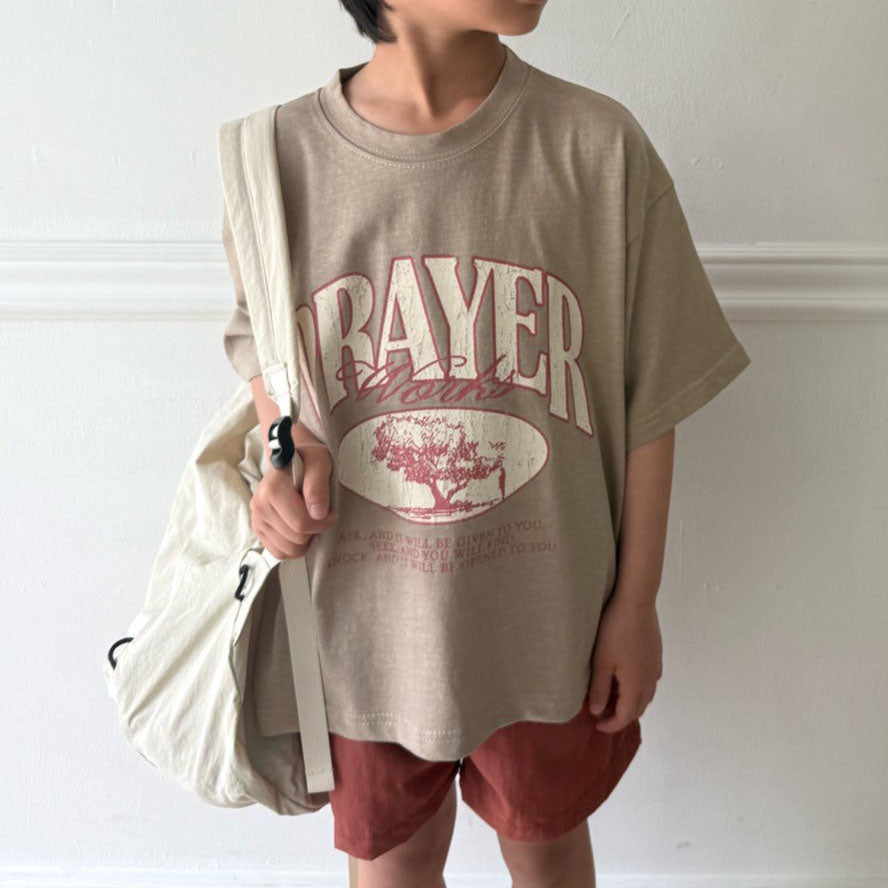 Kids SS25 Prayer Works Loose Fit Short Sleeve Top (2-8y) - 2 Colors