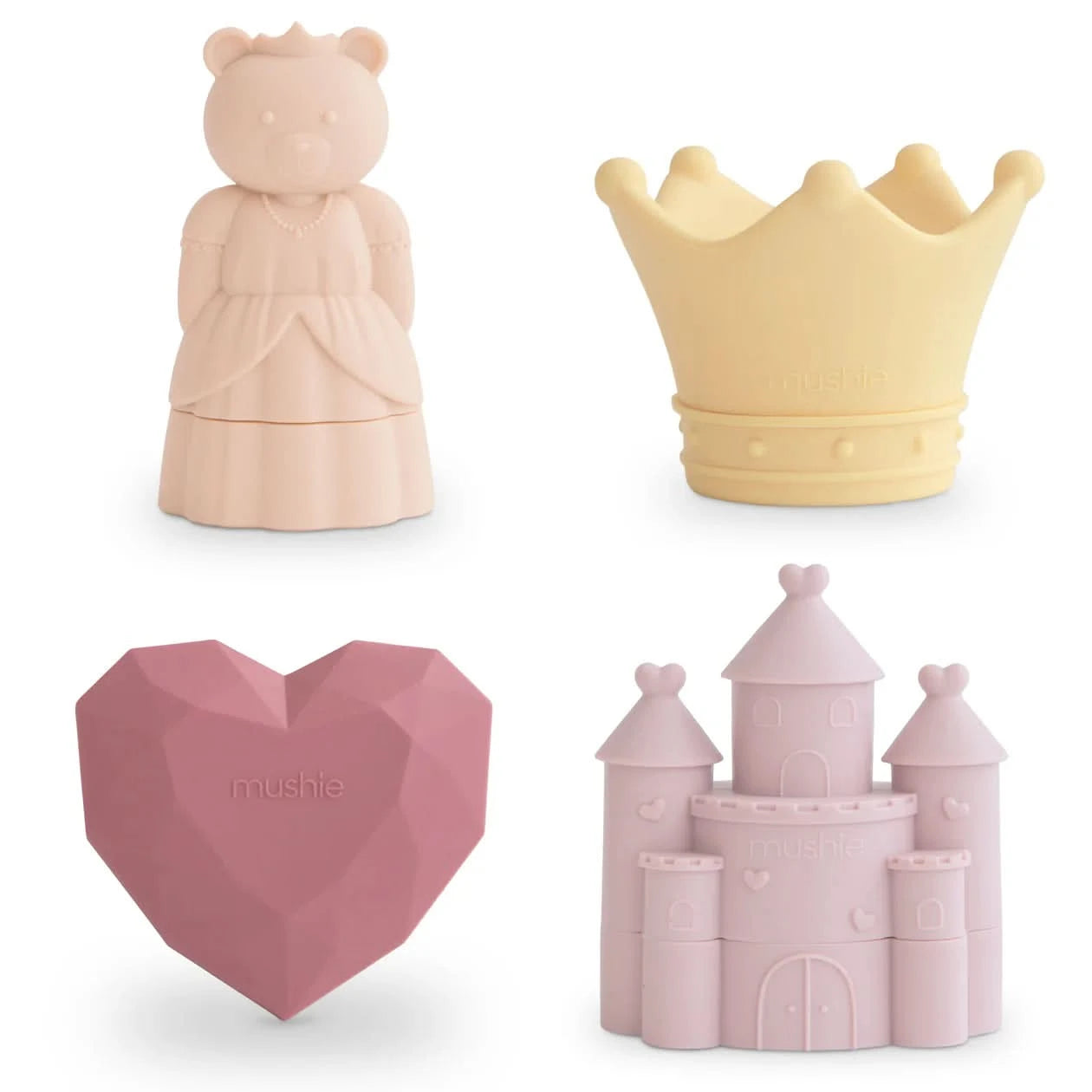 Mushie Princess Mold Free Bath Play Set - 4 Pack - AT NOON STORE