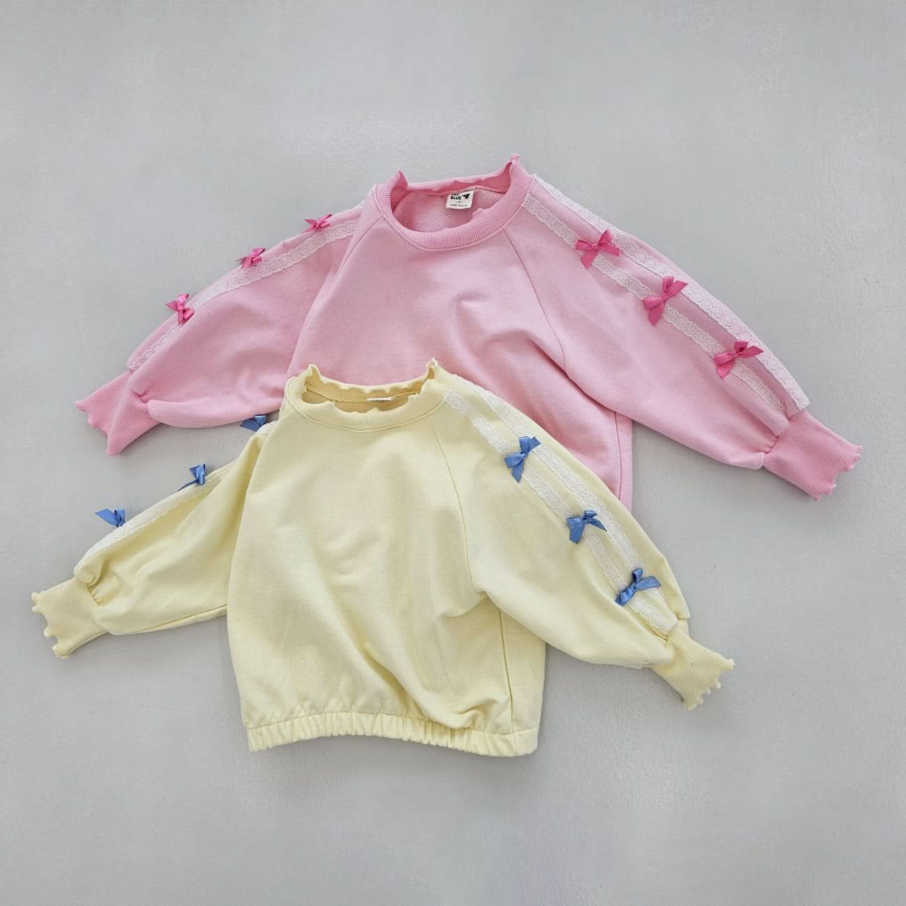 Toddler Bow Detail Sweatshirt (2-7y) - 2 Colors - AT NOON STORE