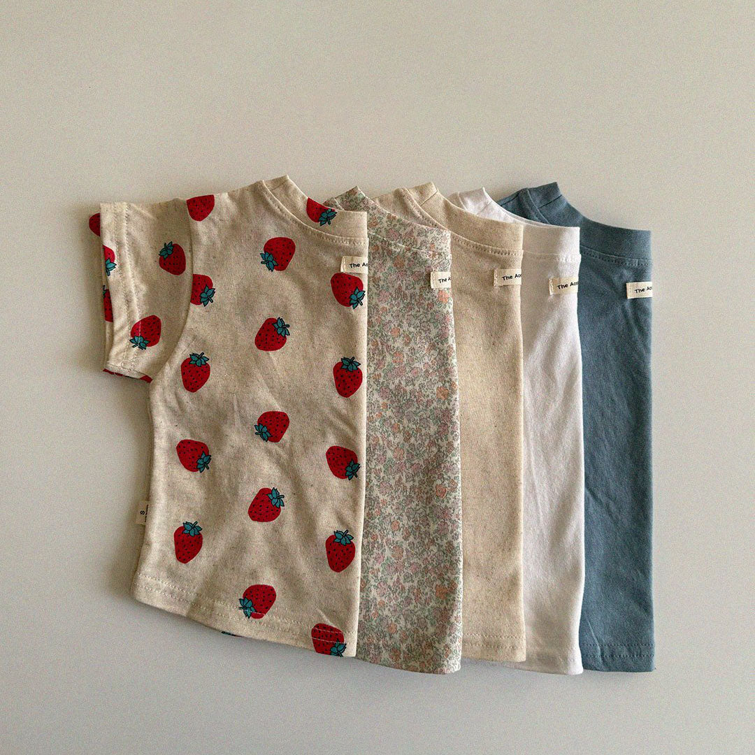 Baby/Toddler Aosta SS25 Cotton Basic Tee  (3m-5y)- 5 Colors - AT NOON STORE