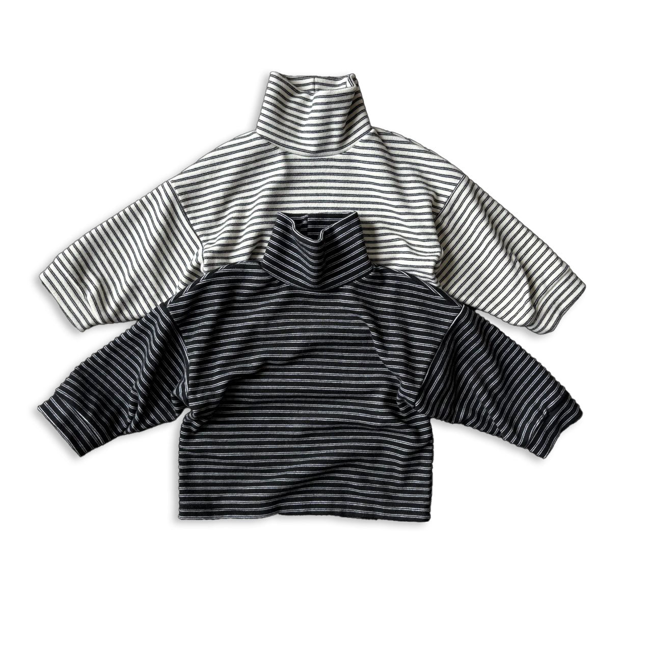 Toddler W25 Warm Fleece Stripe Mock Neck Long Sleeve Top (1-7y) - 2 Colors