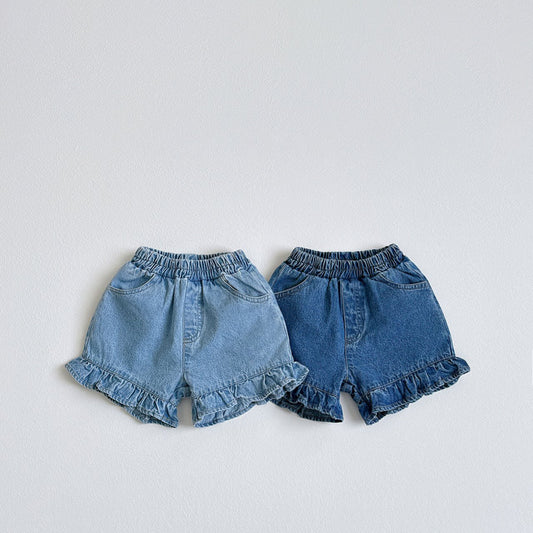 Toddler SS25 Frill Denim Shorts (1-7y) - 2 Colors - AT NOON STORE