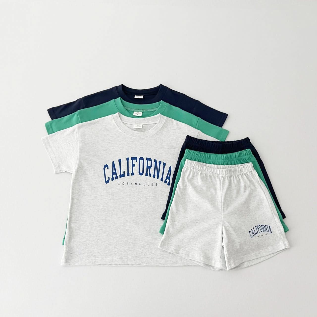 Kids CALIFORNIA T-Shirt and Shorts Set (2-7y) - 3 Colors - AT NOON STORE