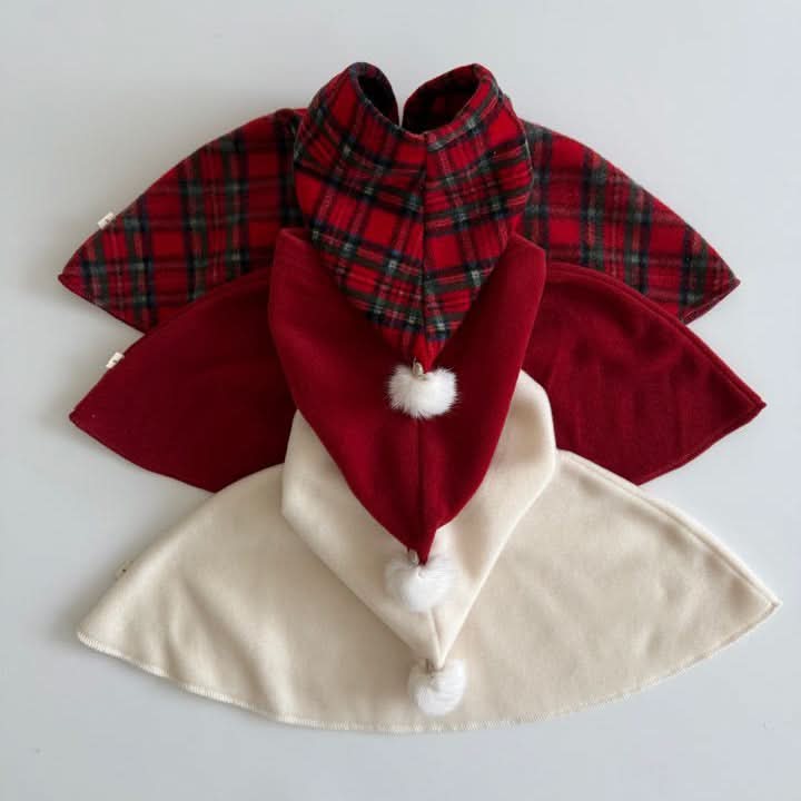 Kids Aosta Fleece Pompom Cone Cape (0-5y) - 2 Colors - AT NOON STORE