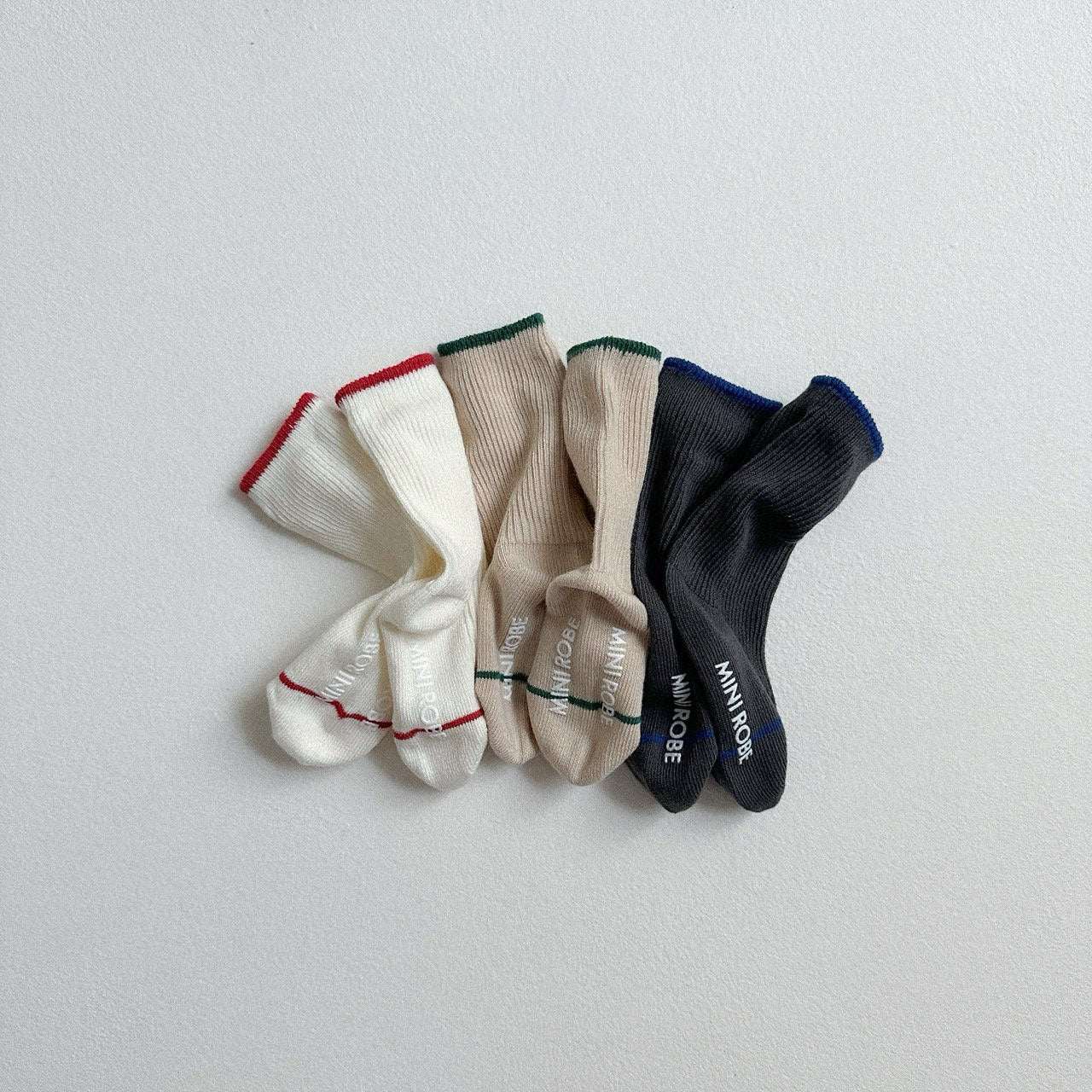 Kids F25 3pk Line Socks (10m-3y) - AT NOON STORE