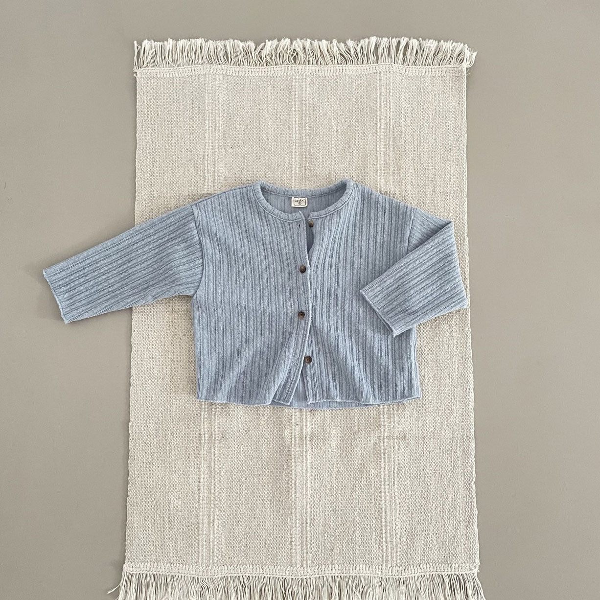 Toddler F25 Ribbed Long Sleeve Cardigan (1-7y) - Sky Blue