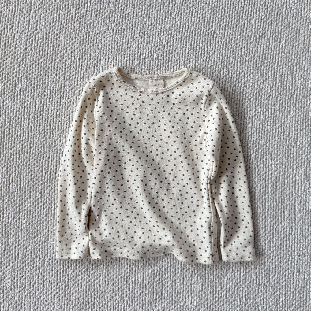 Baby Bella F25 Pointelle Long Sleeve Top (6m-3y) - Ivory - AT NOON STORE