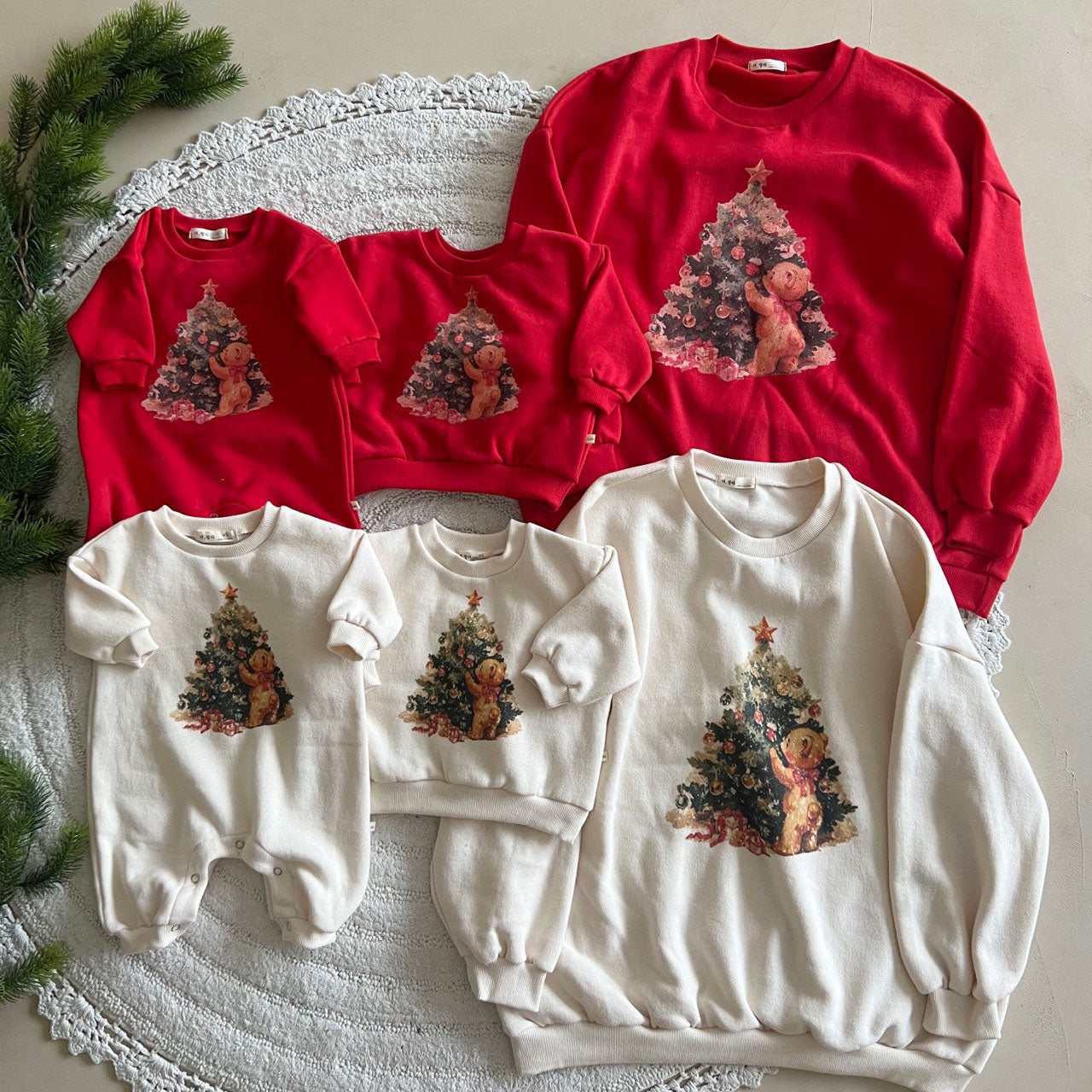 Toddler Lala FW25 Christmas Tree Sweatshirt (1-6y) - 2 Colors - AT NOON STORE