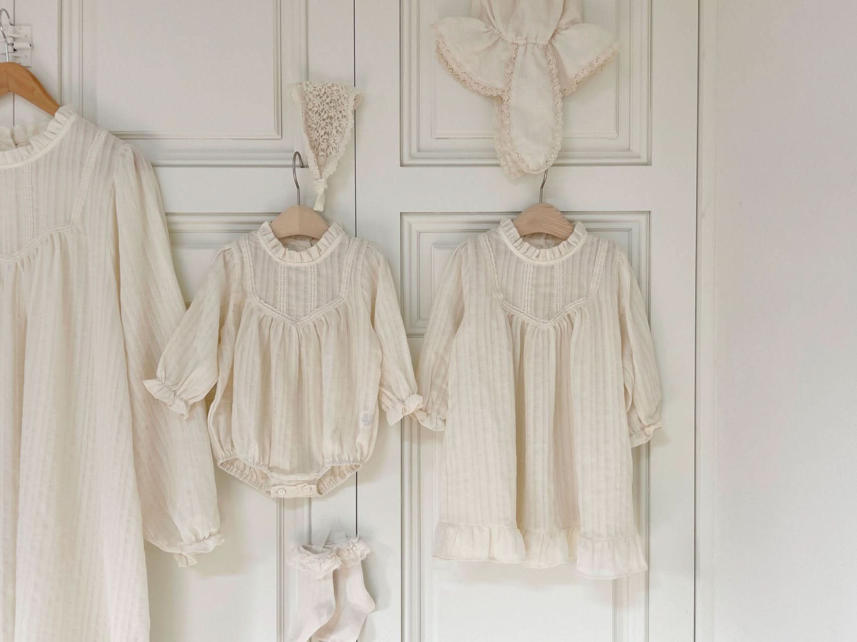 Toddler Ruffle Trim Lace York Dress (1-5y) - Cream - AT NOON STORE