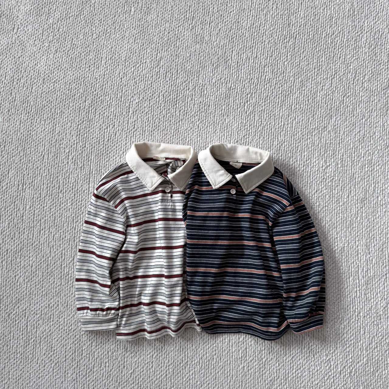 Toddler Bella F25 Collared Stripe Long Sleeve Top (1-6y) - 2 Colors