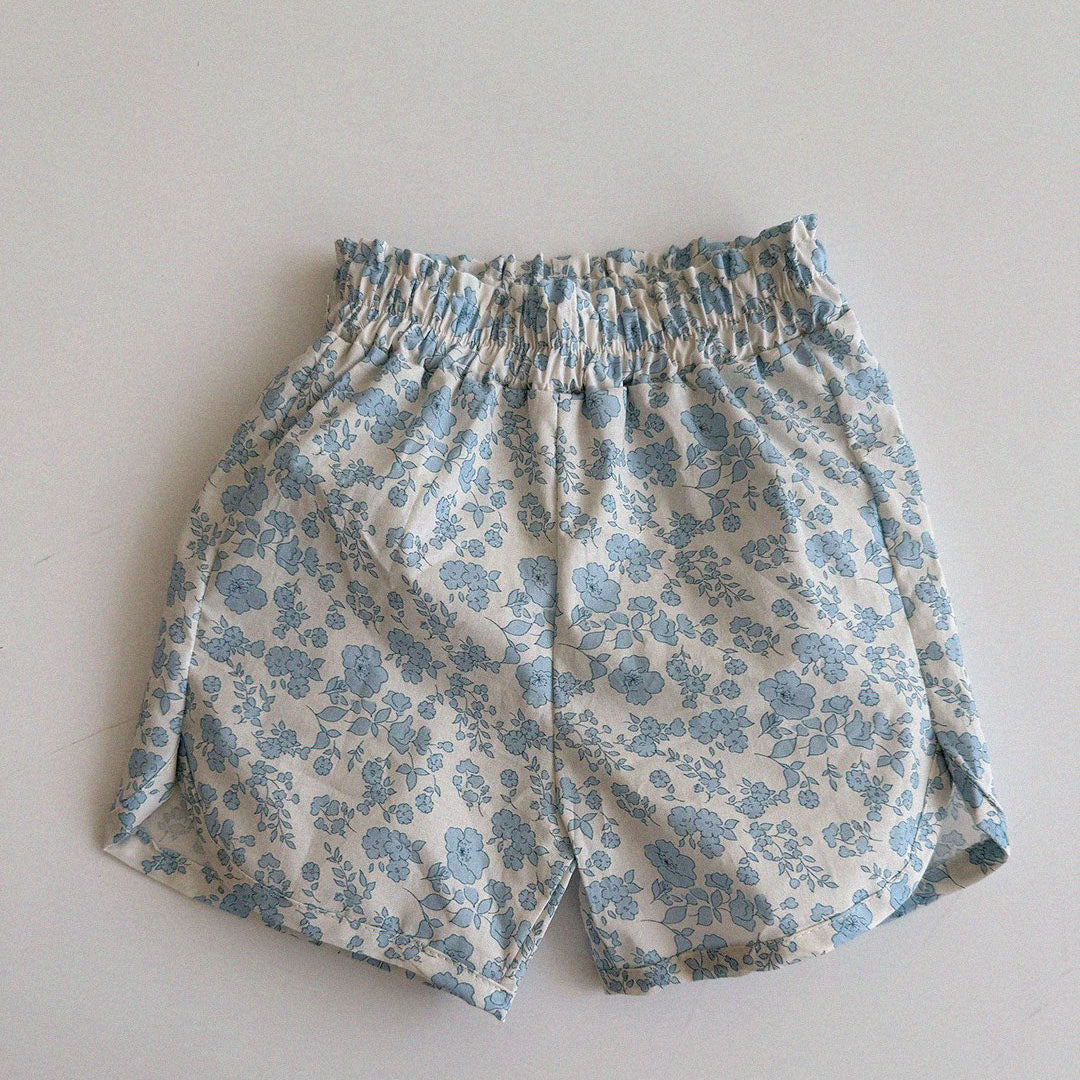 Baby/Toddler Aosta SS25 Floral Shorts (3m-5y)- Sky Blue - AT NOON STORE