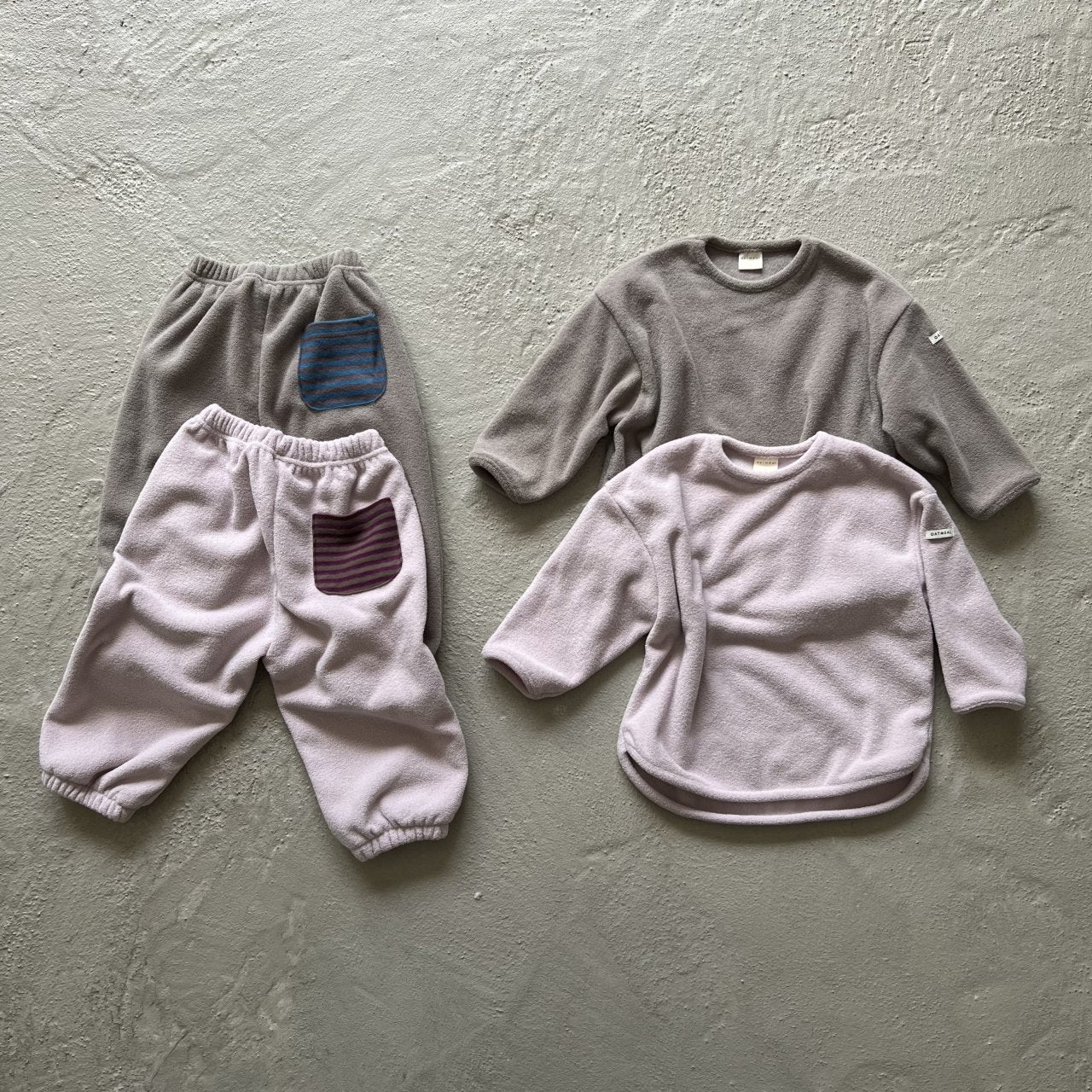 Toddler W25 Terry Cloth Curved Hem Long Sleeve Top and Jogger Pants (2-7y) - 2 Colors