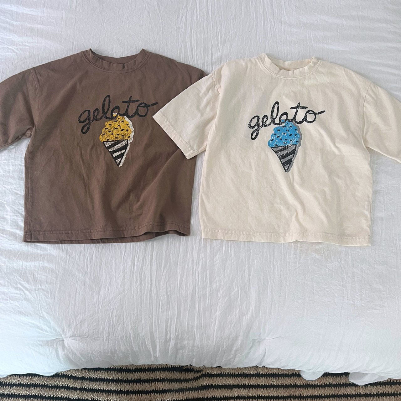 Toddler SS25 'gelato' Loose Fit Short Sleeve Top (3-8y) - 2 Colors - AT NOON STORE