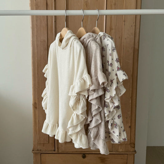 Toddler LaCamel SS25 Ruffle Hooded Towel (1-6y) - 3 Colors - AT NOON STORE