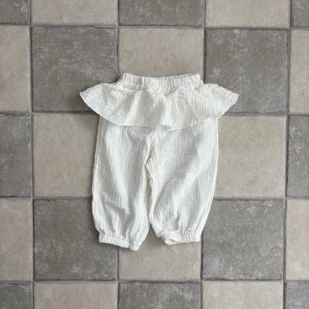 Toddler F25 Gauzed Cotton Skirted Jogger Pants(1-7y) - Ivory