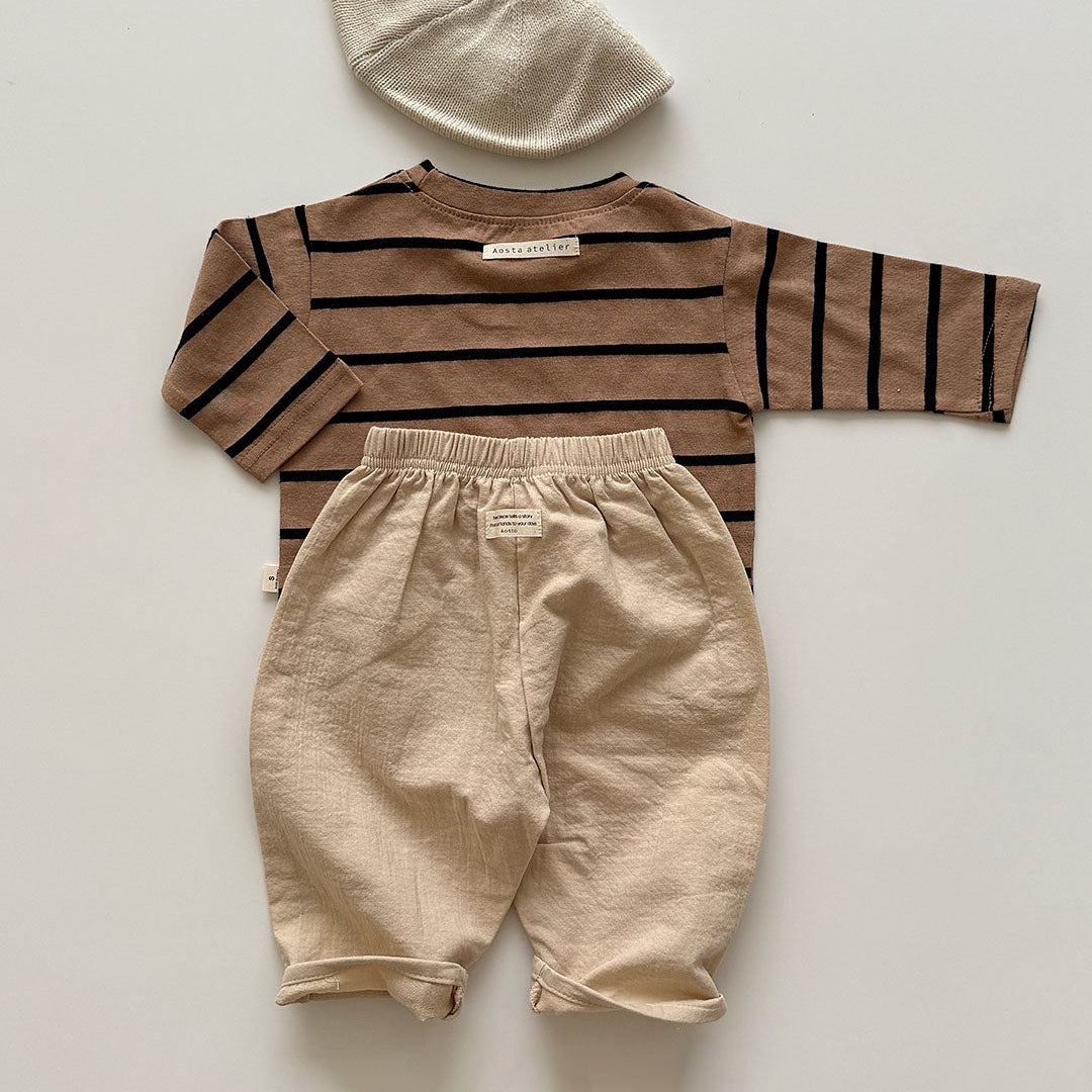 Baby/Toddler Aosta F25 Stripe Long Sleeve Top (3m-5y)- 2 Colors - AT NOON STORE