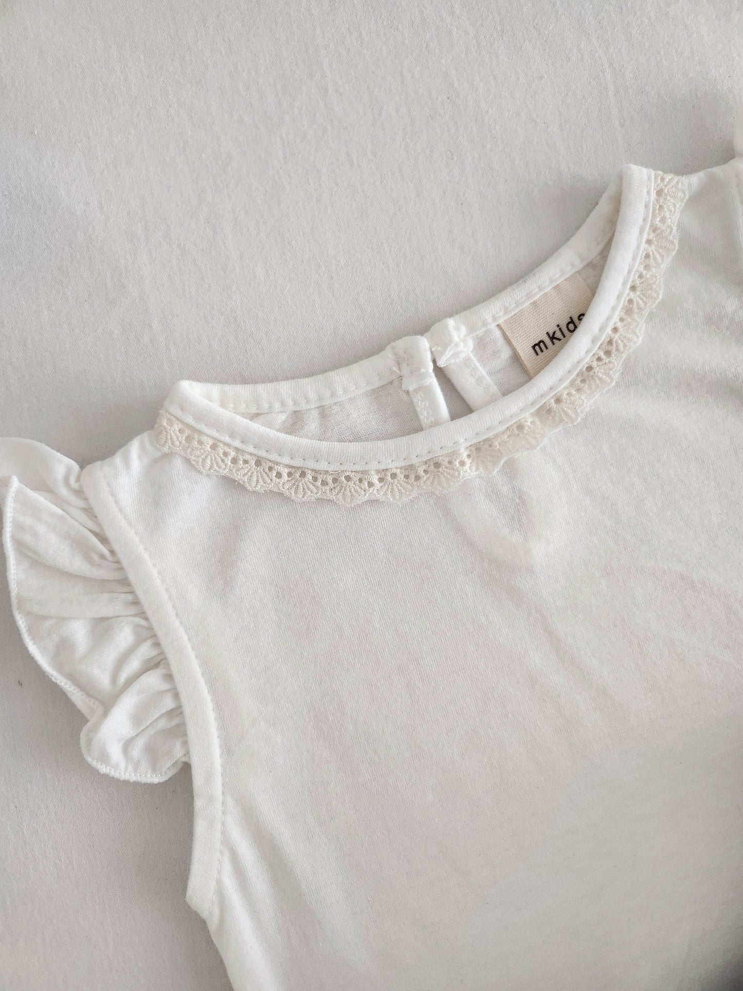 Toddler Ruffle Sleeve Top (6m-5y) - Ivory - AT NOON STORE