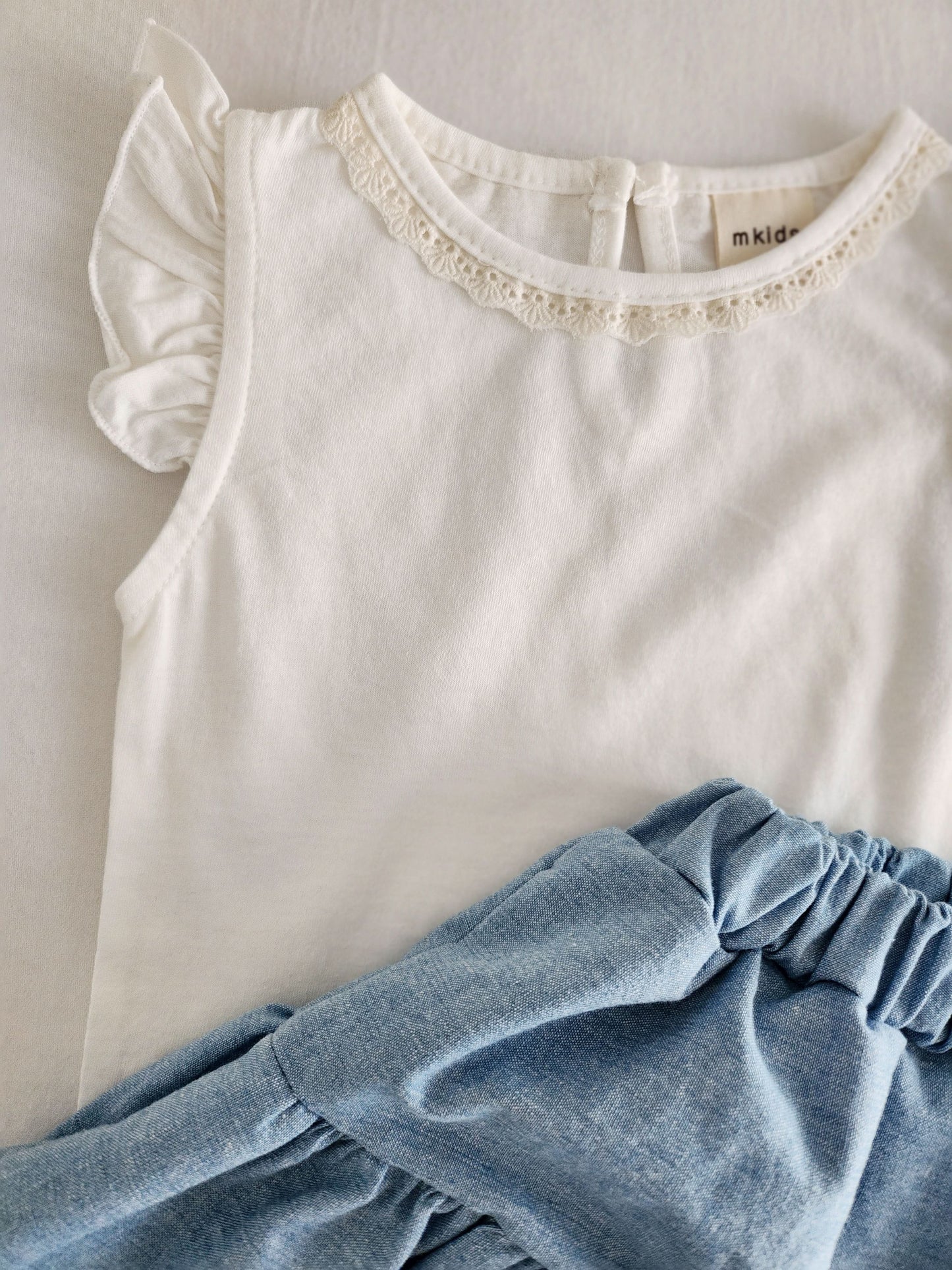 Toddler Ruffle Sleeve Top (6m-5y) - Ivory - AT NOON STORE