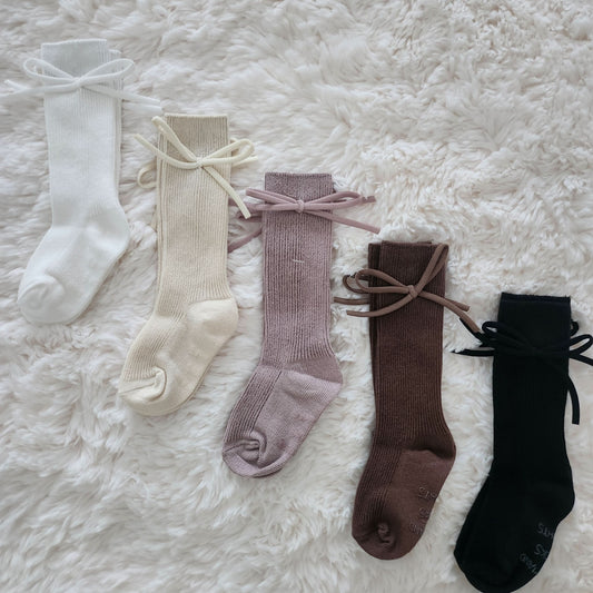 Toddler Bow Non-Slip Knee Socks (1-6y) - 5 Colors - AT NOON STORE