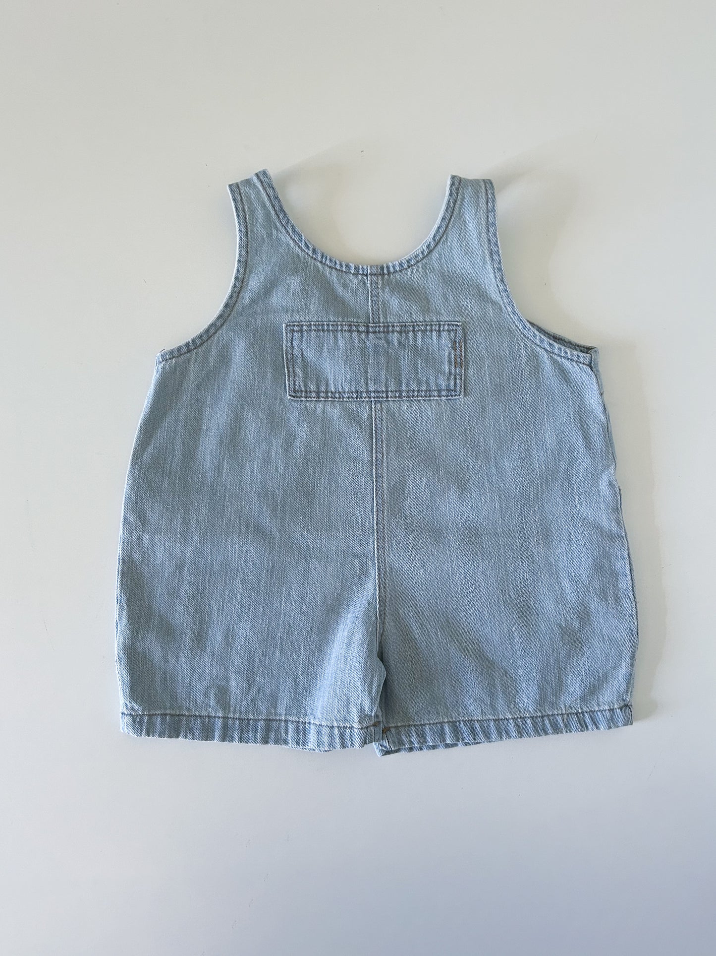 Toddler Denim Short Overalls (1-6y) - Blue