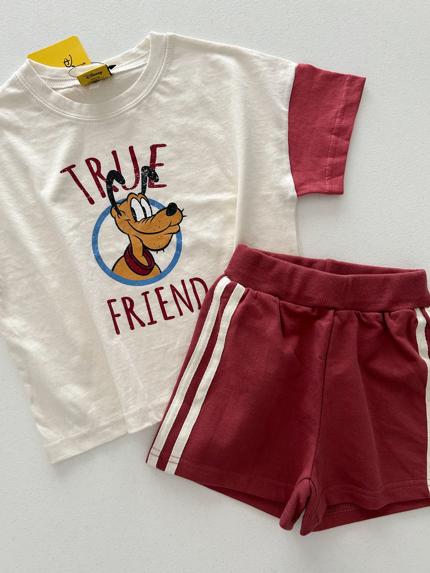 Toddle Disney Friends Contrast Short Sleeve Top and Shorts Set (2-7y) - 4 Colors - AT NOON STORE
