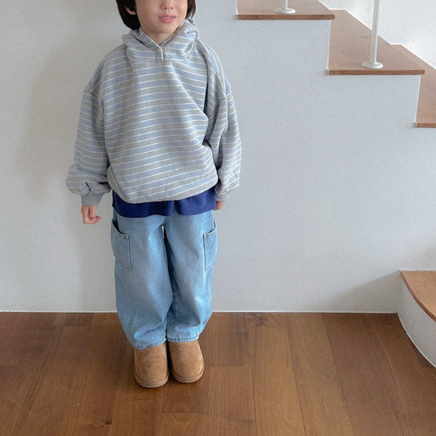 Toddler W25 Stripe Snap-Button Hoodie (2-7y) - 2 Colors